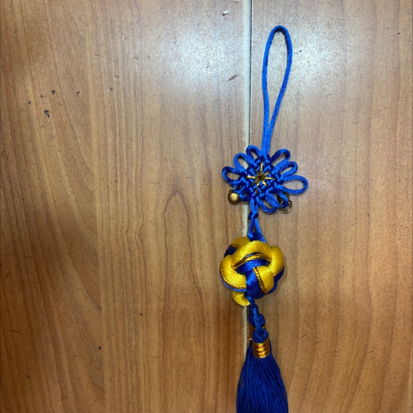 R2 rice knot lucky ball yellow orchid hanging bell