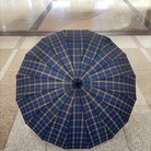 男士格子加大16K雨伞