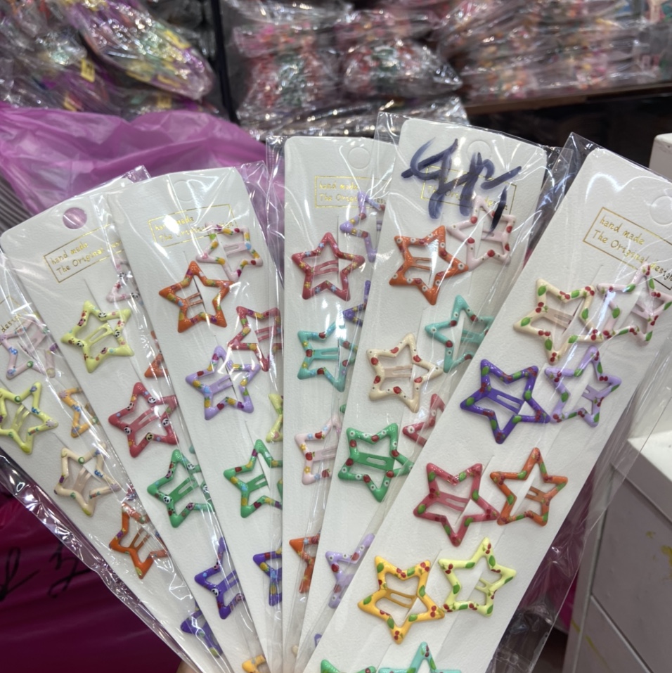 星星印花BB夹绚丽多彩美滋滋超好 看看到都想要