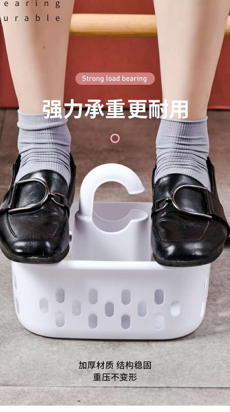 Portable storage baskets, hanging baskets, storage baskets, bathroom bathing baskets, household plastic sorting and storage baskets for sundries details Picture
