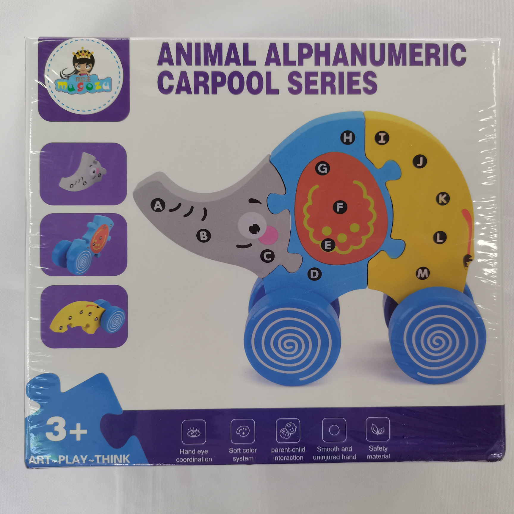 Drag and Drop Numbers, Letters, Animals Carpool Game -1