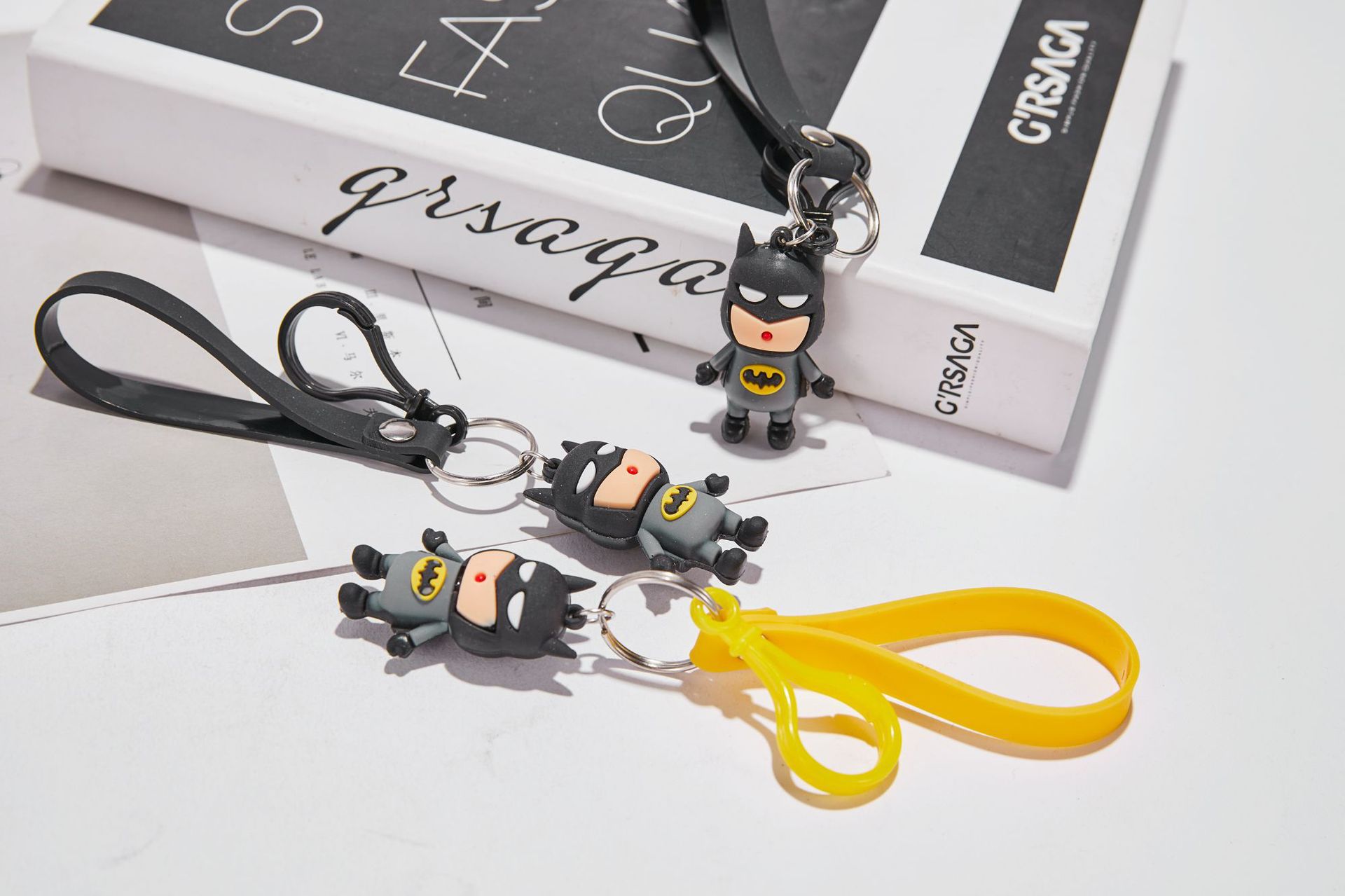 FLY536 Gift, popular toys, Batman pendants, Batman keychains, Hero Batman silicone figurines Item Picture