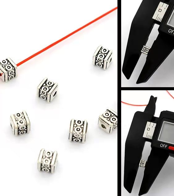 Square alloy beads details Picture