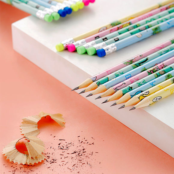 像皮头铅笔✏️白底实物图
