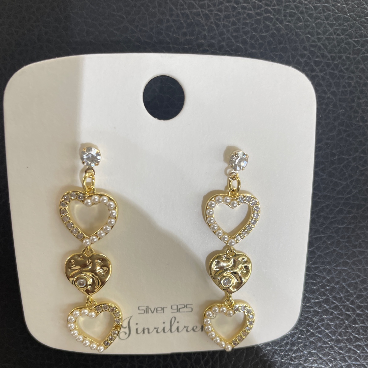 Today beauty Korean version earrings heart link design style unique charm