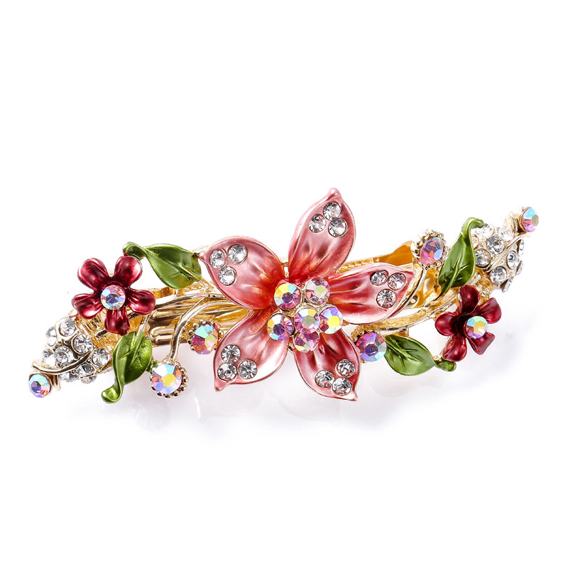 Retro women's hair accessories, hair clips, hand-painted flower spring clips, hot sales at scenic spots, and wholesale of updo headwear details Picture