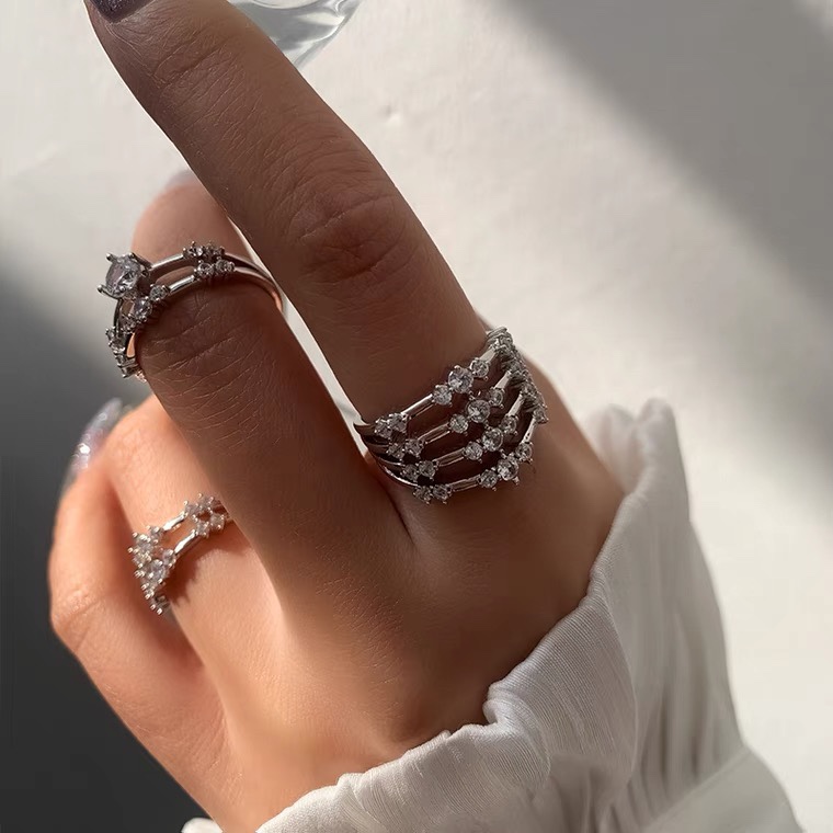 749 new recommended light retro style Korean jewelry niche design sense fashion personality simple senior sense ins trend high quality ring ladies ring wholesale simple with small fresh hot style high quality thumbnail