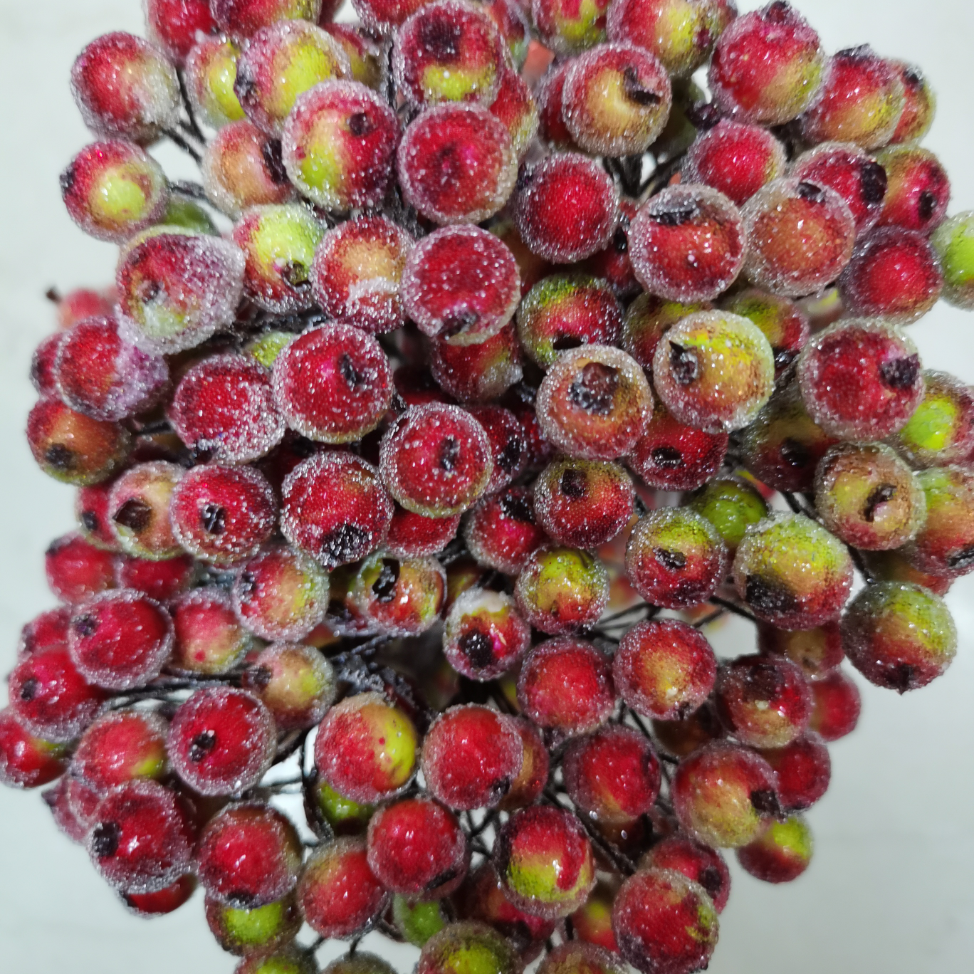 玻璃果绿红仿真花仿真花鲜花假花