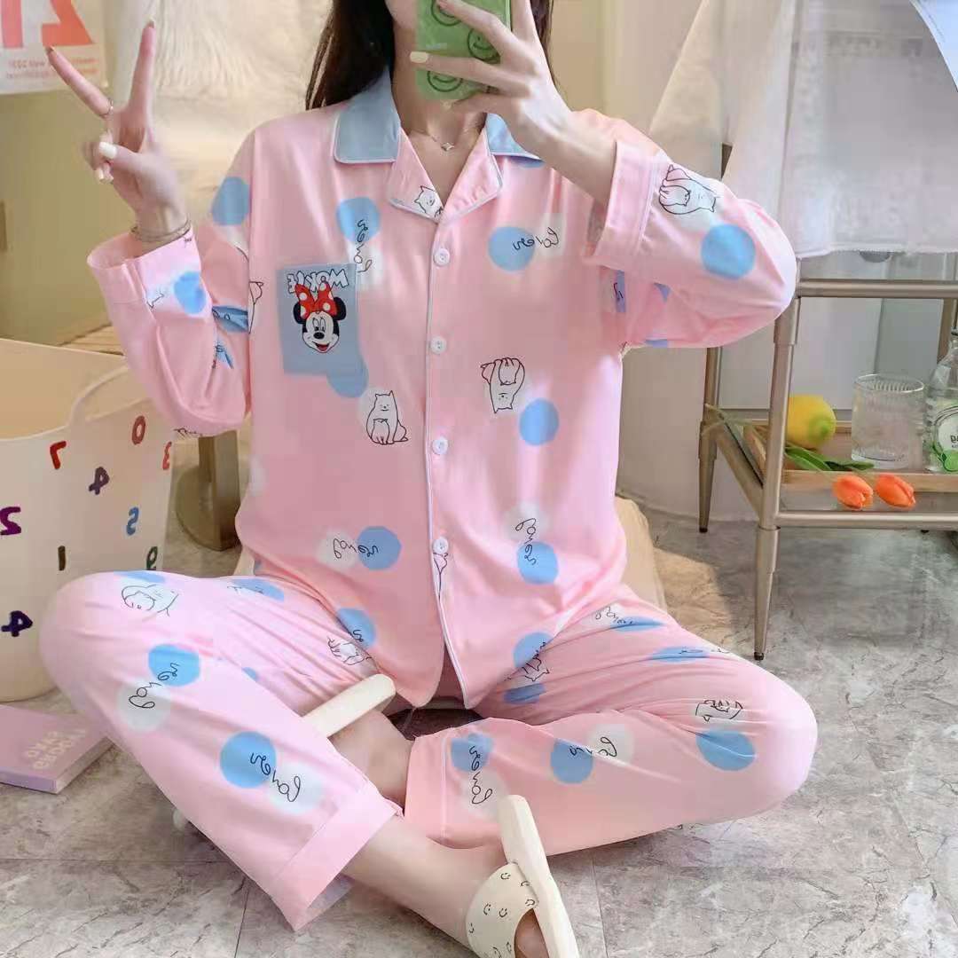 Open Button Back Collar Pajamas Loungewear undefined