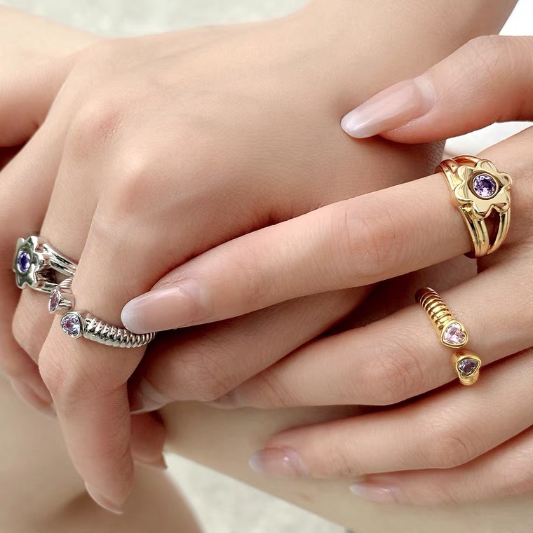 755 new recommended light retro style Korean jewelry niche design sense fashion personality simple senior sense ins trend high quality ring ladies ring wholesale simple with small fresh hot style high quality thumbnail