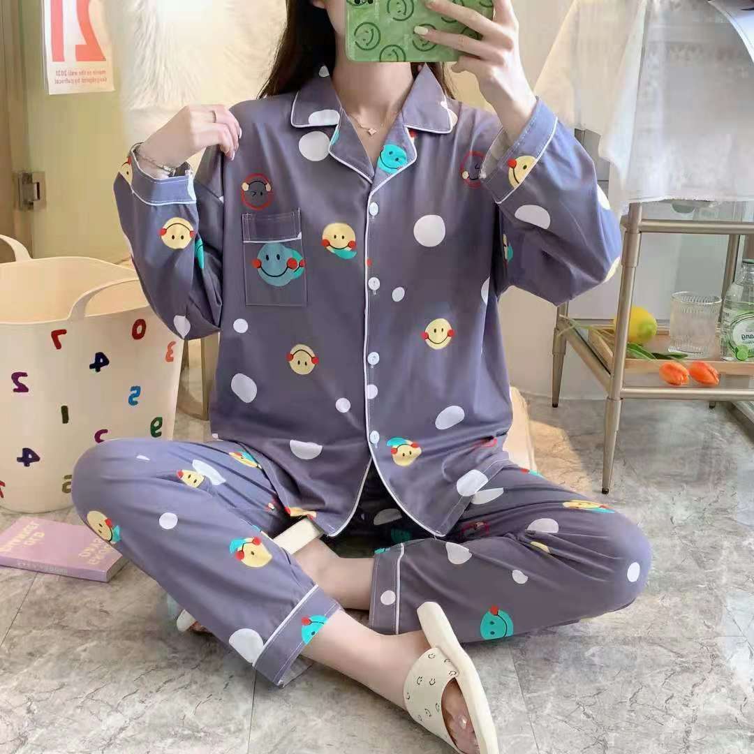 Open Button Back Collar Pajamas Loungewear Item Picture