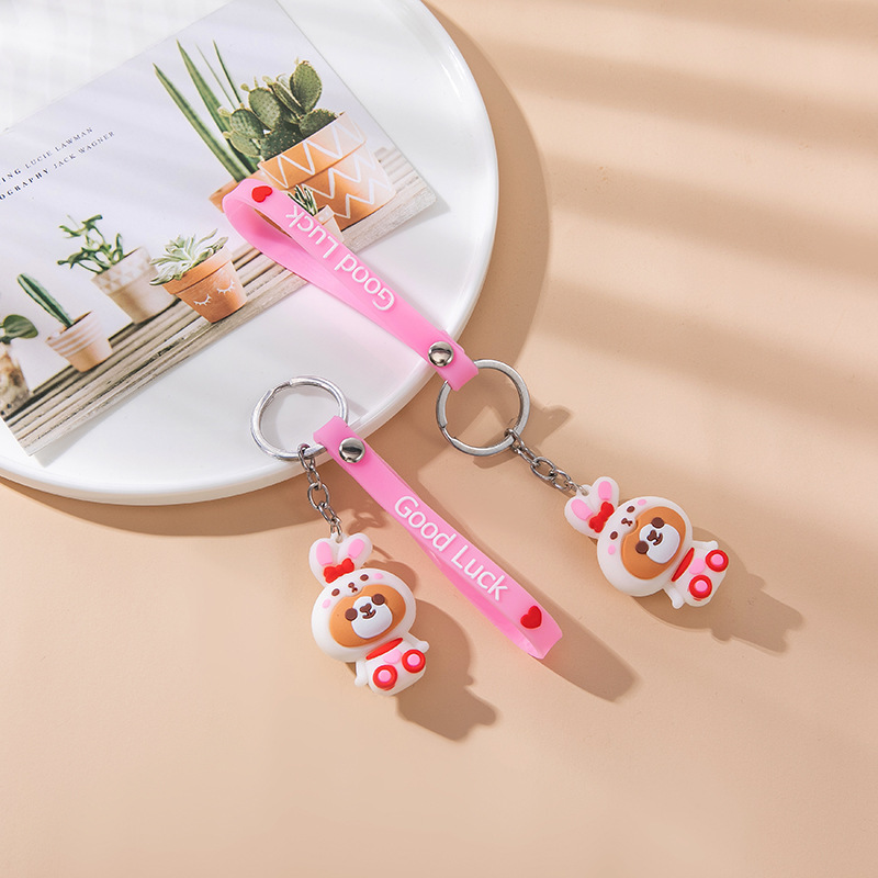 FLY556 Keychain Creative cartoon keychain Cute keychain cartoon three-dimensional keychain keychain pendant