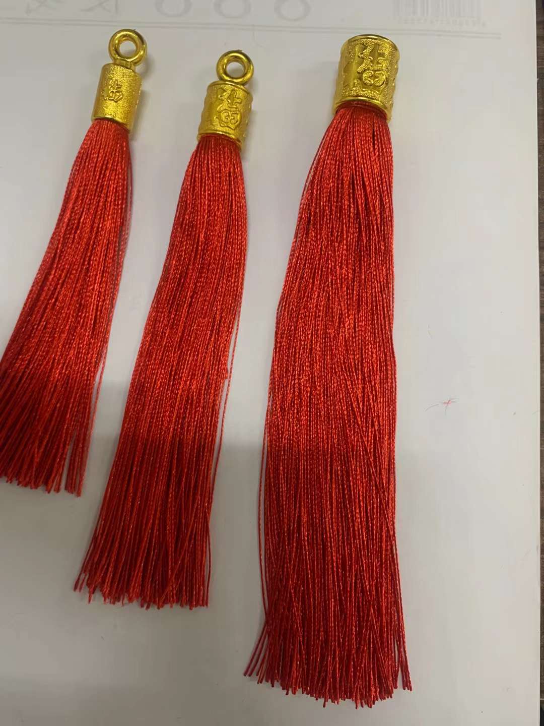 2021 new style factory direct wholesale of raw materials for Chinese knot gifts, Fu character sleeves and tassels details Picture