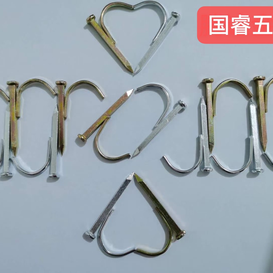 Yiwu quality goods, water pipe hook nails coated with color zinc 20
