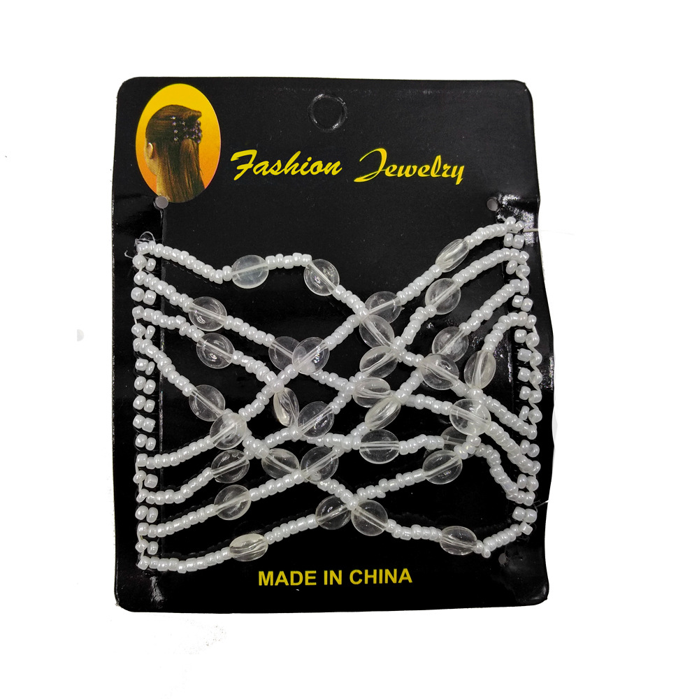 FLY629 Korean version versatile hair comb, steel wire coil, small water drop beading magic hair comb, style comb wholesale Item Picture