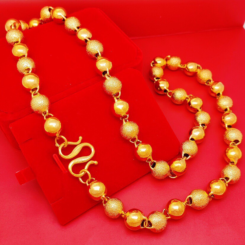Sand face bead necklace for men, high quality products, long does not change color