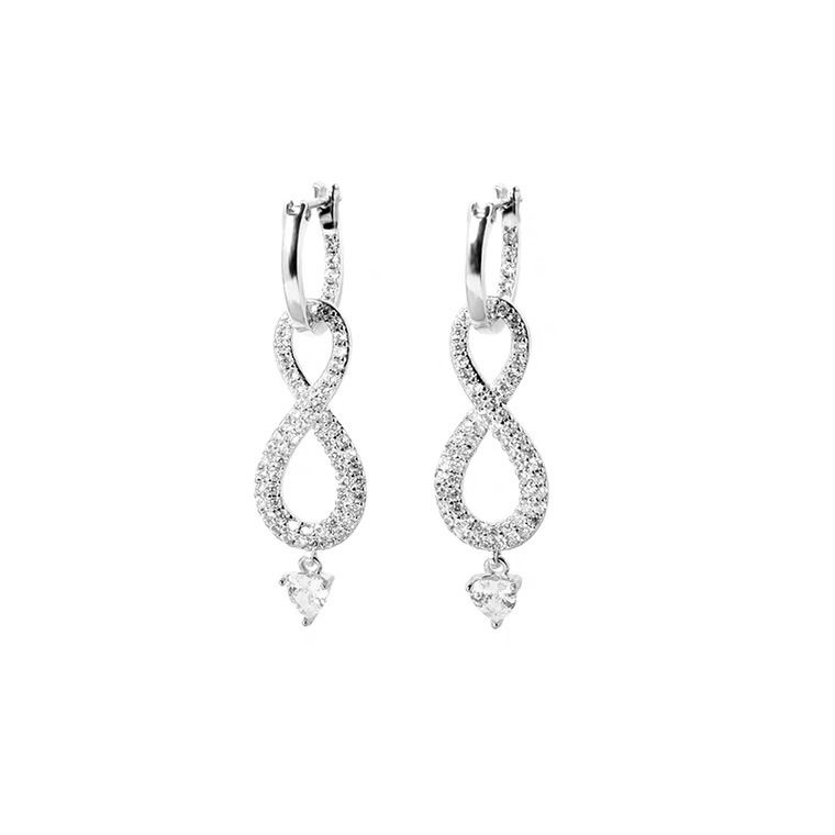 8-shaped heart-shaped earrings with ear buckles details Picture