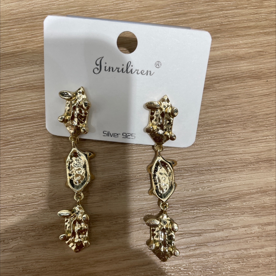 Today beauty Korean version earrings metal products long unique style matching
