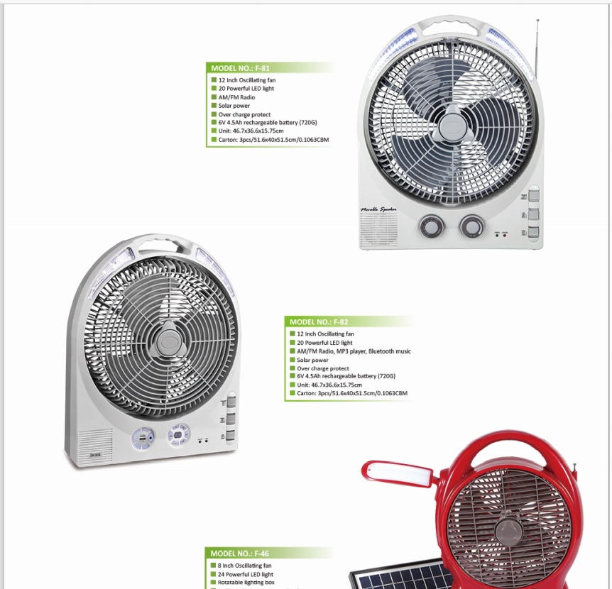The 16-inch SOLAR floor FAN, 12V DC charging fan and vertical oscillating fan SOLAR FAN are selling well in exports detail image 4