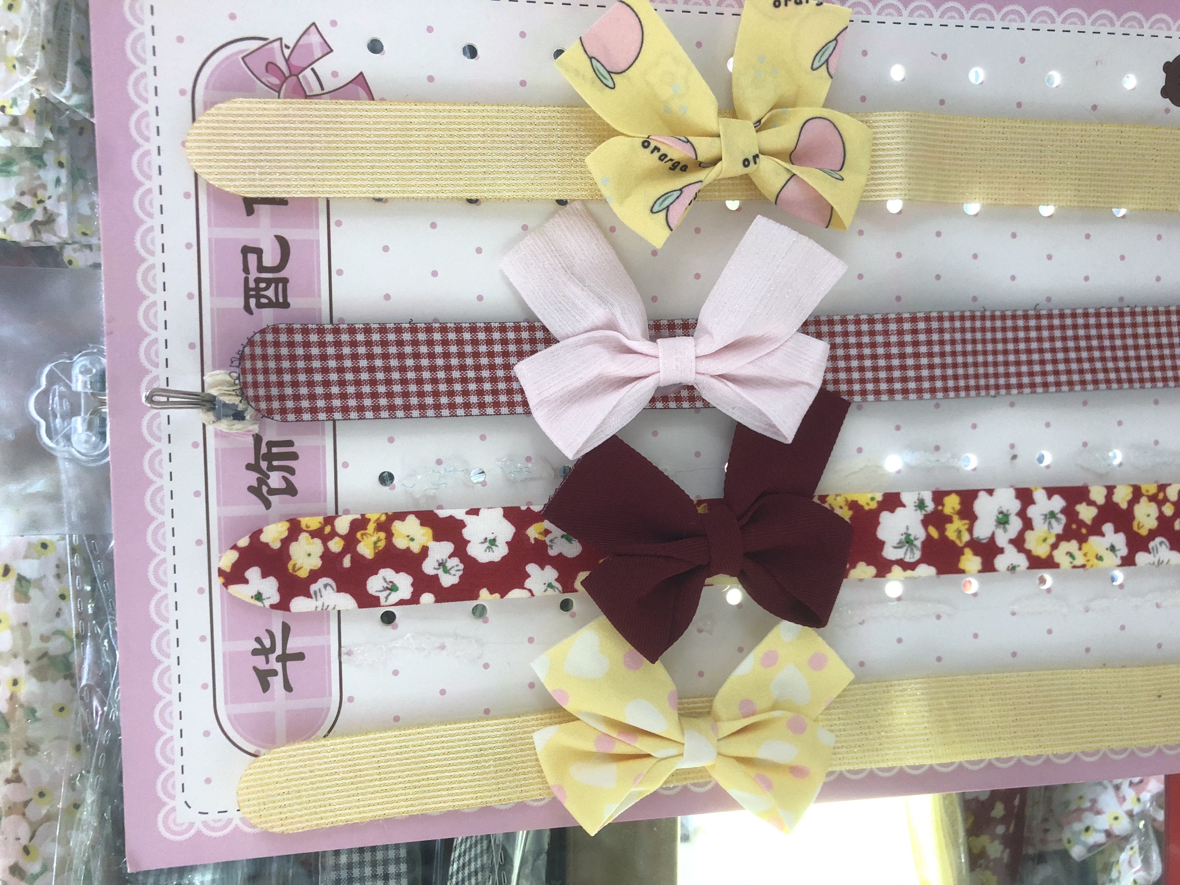 Butterfly Festival Velcro Colored Bow Hair Accessories details Picture