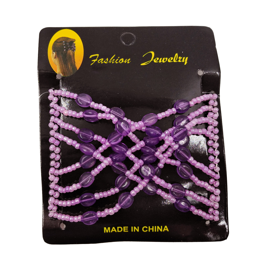 FLY629 Korean version versatile hair comb, steel wire coil, small water drop beading magic hair comb, style comb wholesale detail image 4