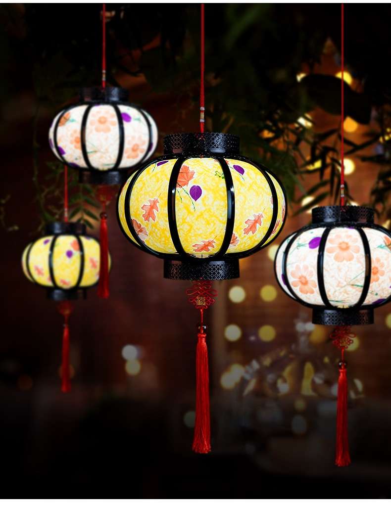 2021 New Pvc Anti-Garden Lights Stage Beauty Chen Decorative Shooting Classical Lanterns Specification drawing