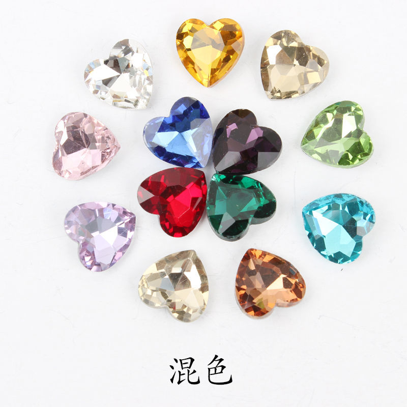 Nail art accessories: Irregular-shaped diamond flat-bottom mixed set, popular online bestseller AB color champagne color super shiny water diamond Japanese nail art accessory 345 Item Picture