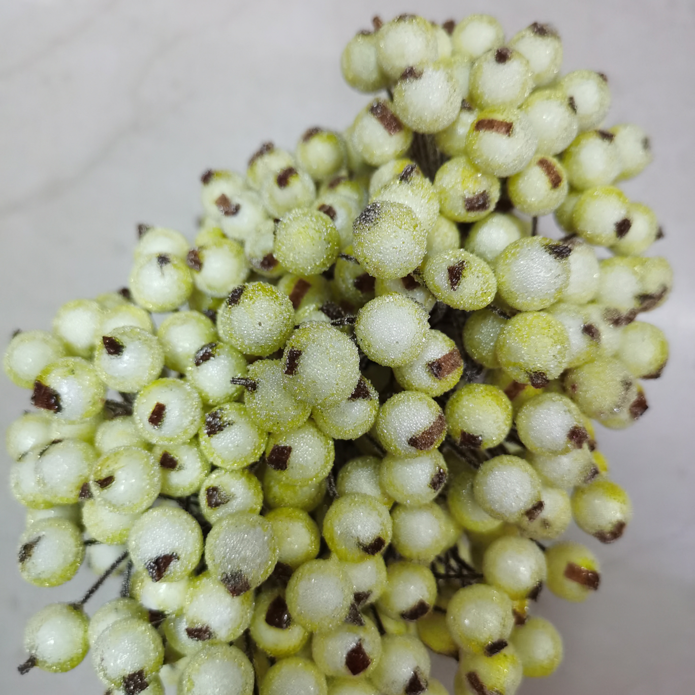 玻璃果奶白 圣诞泡沫果 DIY果子 泡沫插花果子