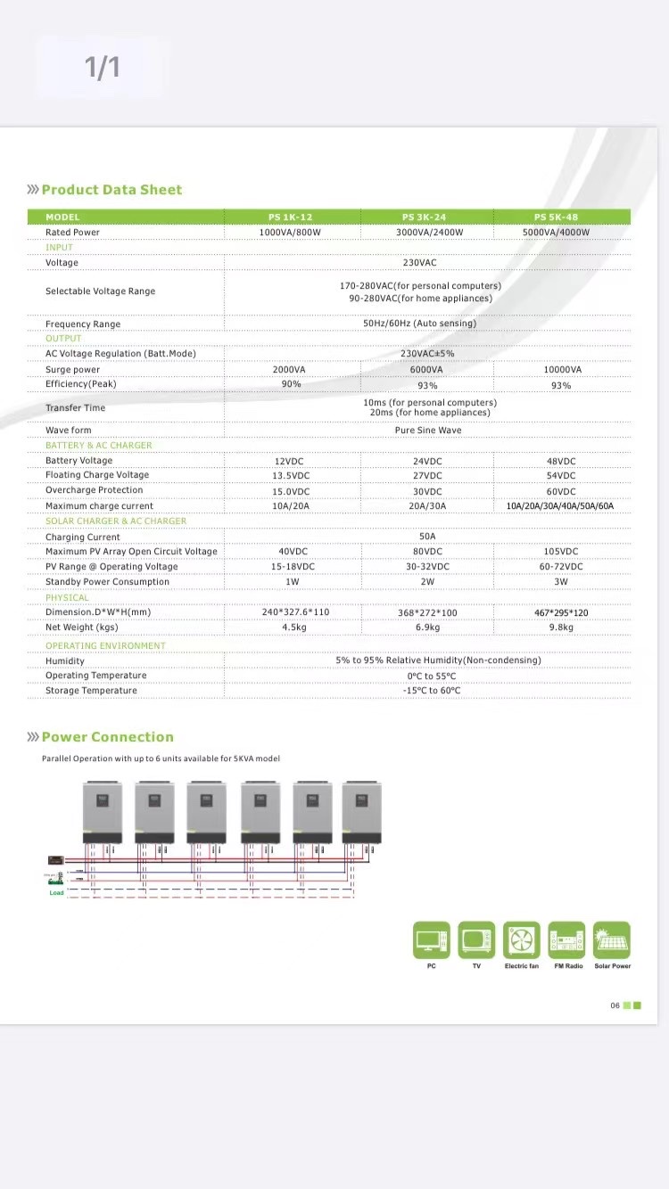 5.5KW 高频离网逆变控制一体机 Solar inverte详情图4