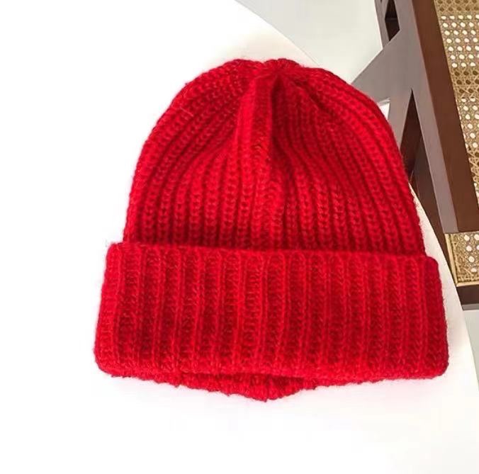 Japanese Dui Dui Hat Face Small Autumn And Winter Vintage Woolen Hat Warm Ear Oversize details Picture