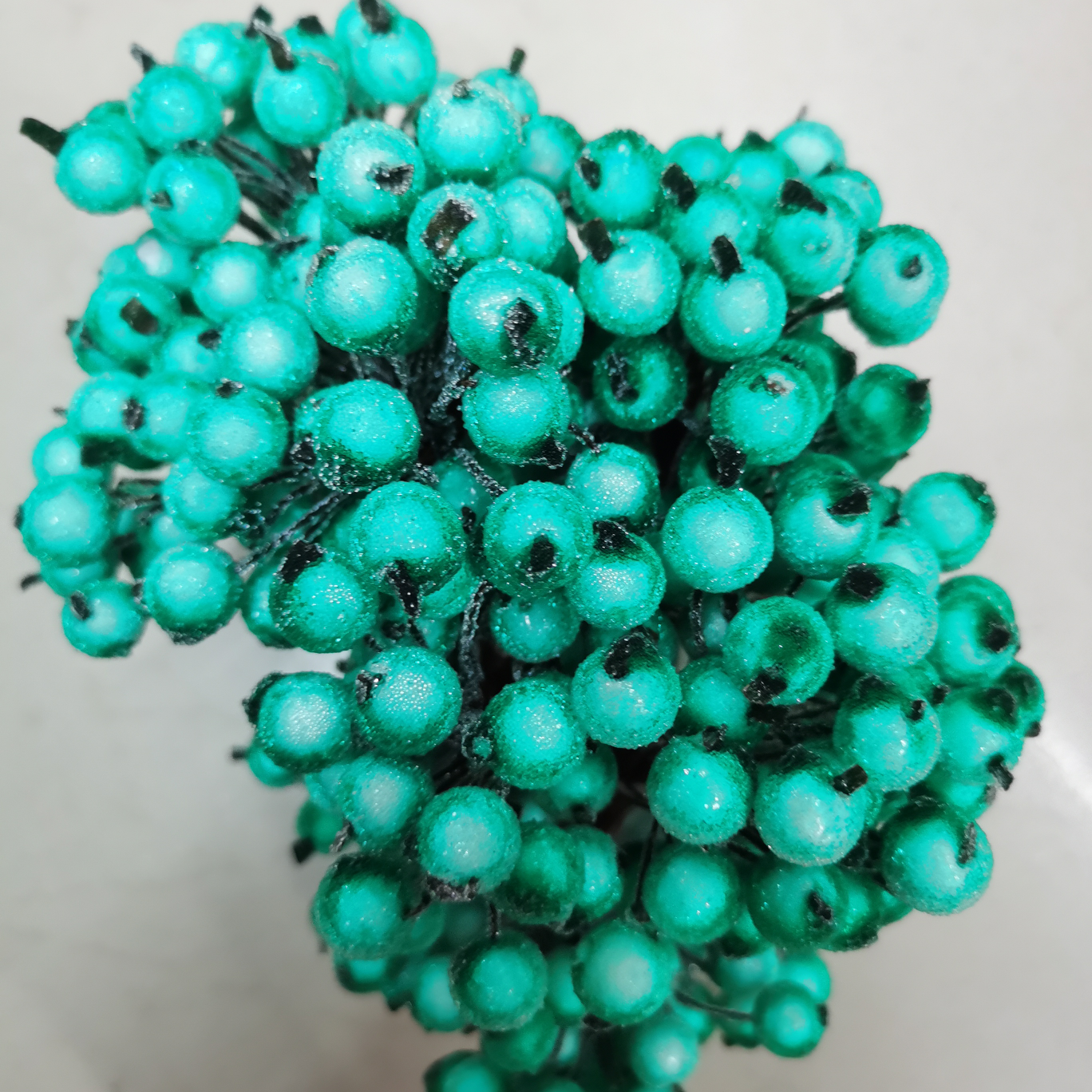 Glass fruit Tiffany Blue artificial flower