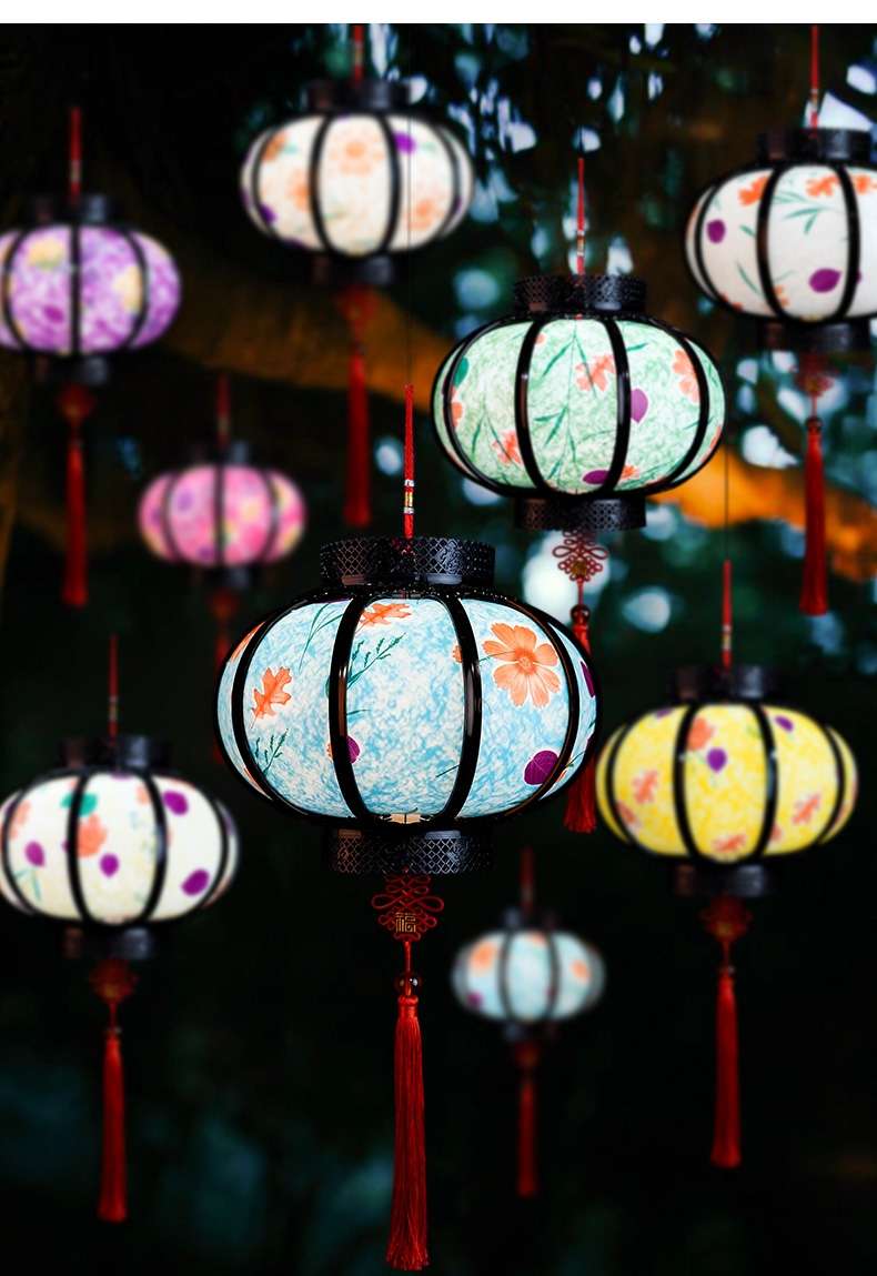 The opening ceremony of the stage decoration supplies mall store was decorated with LED lantern pendants both indoors and outdoors details Picture