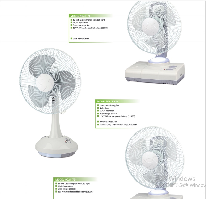 The 16-inch SOLAR floor FAN, 12V DC charging fan and vertical oscillating fan SOLAR FAN are selling well in exports Specification image