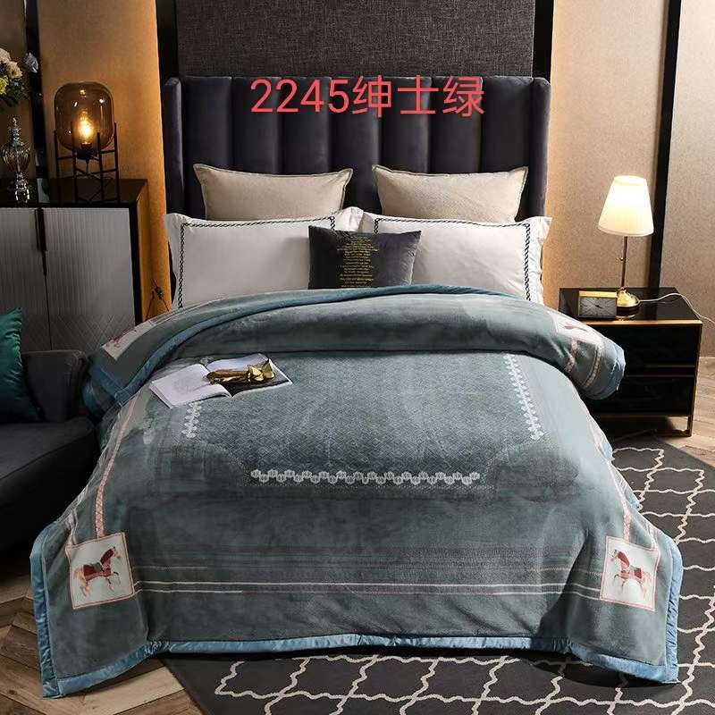 2021 new high-end export trade European and American noble blanket, double-layer Raschel Gai blanket, thickened winter gift blanket for two people detail image 7
