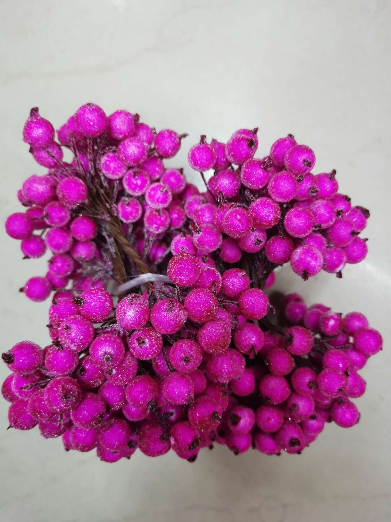 The glass fruit is light rose red detail image 3