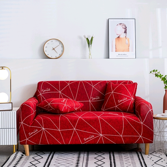 New printed elastic leather sofa cover four seasons general fabric sofa cushion cover 7