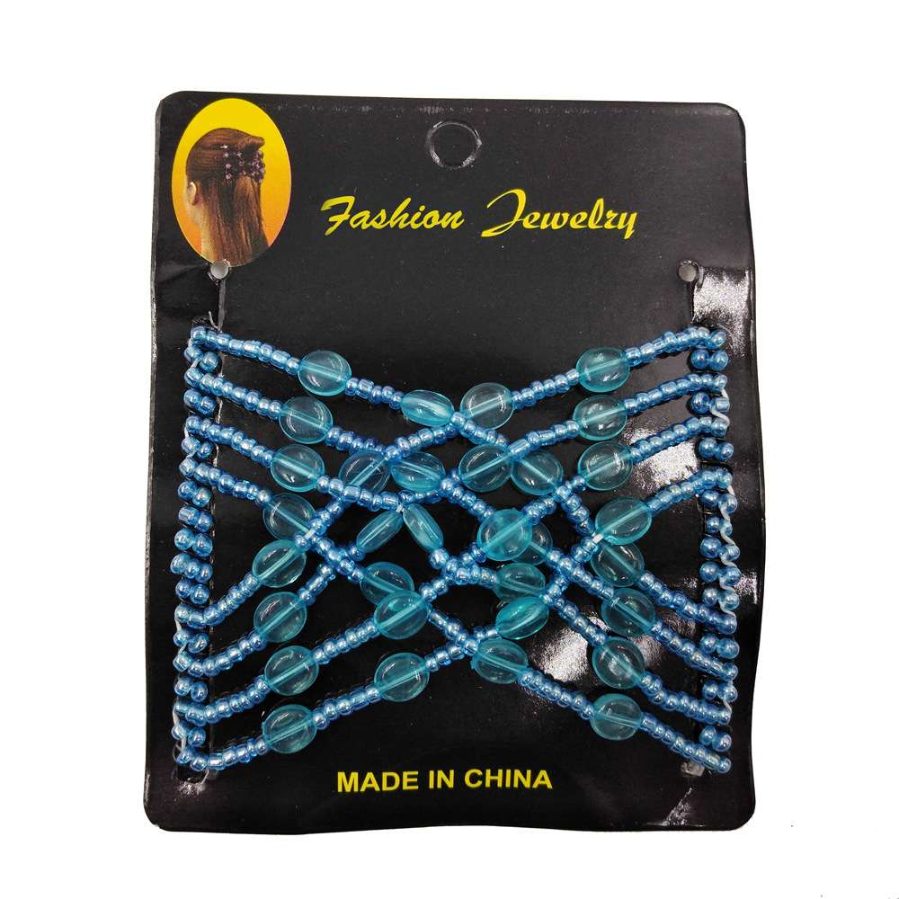 FLY629 Korean version versatile hair comb, steel wire coil, small water drop beading magic hair comb, style comb wholesale detail image 1