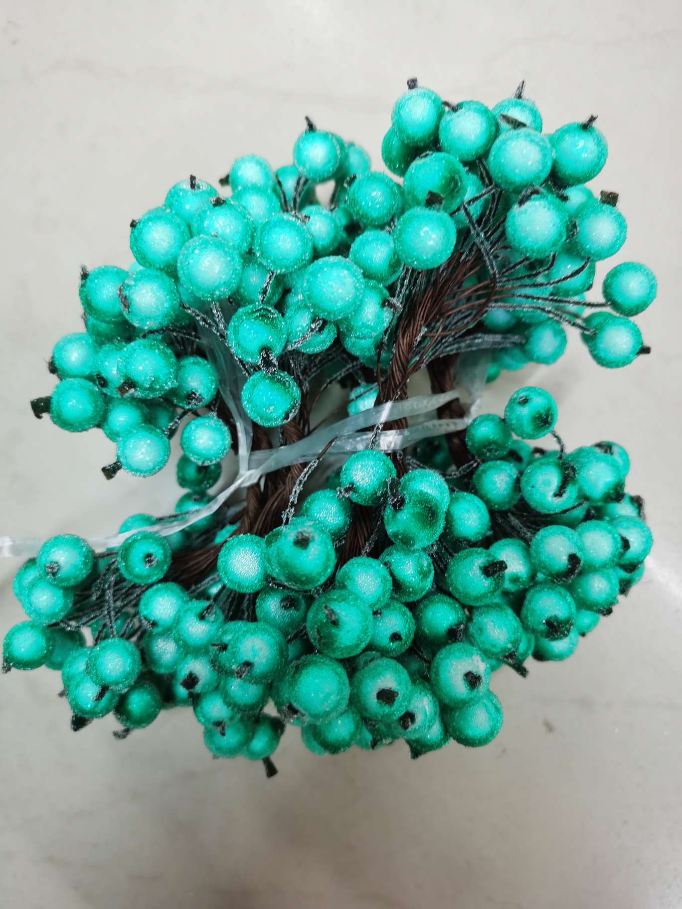Glass fruit Tiffany Blue artificial flower Specification image