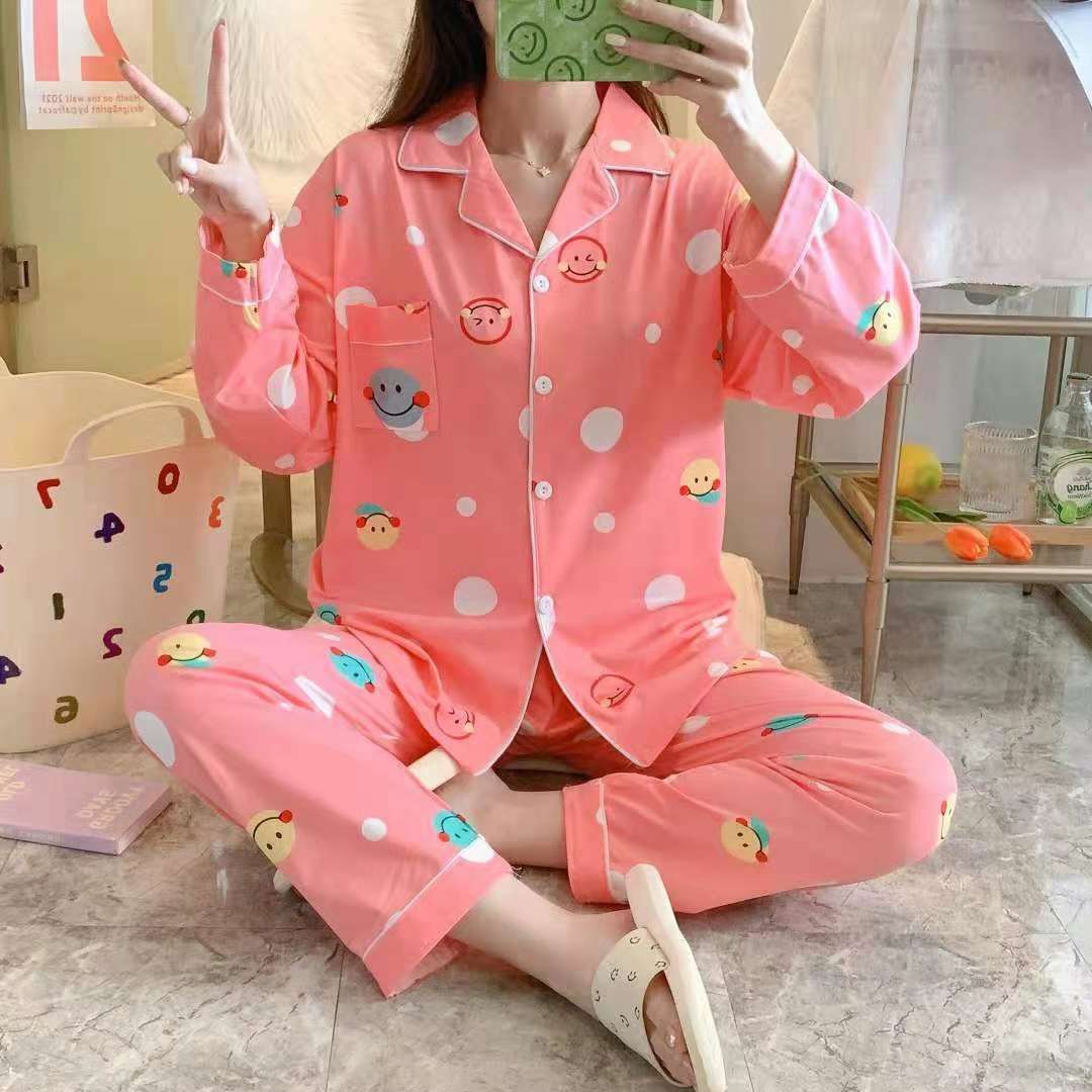 Open Button Back Collar Pajamas Loungewear undefined