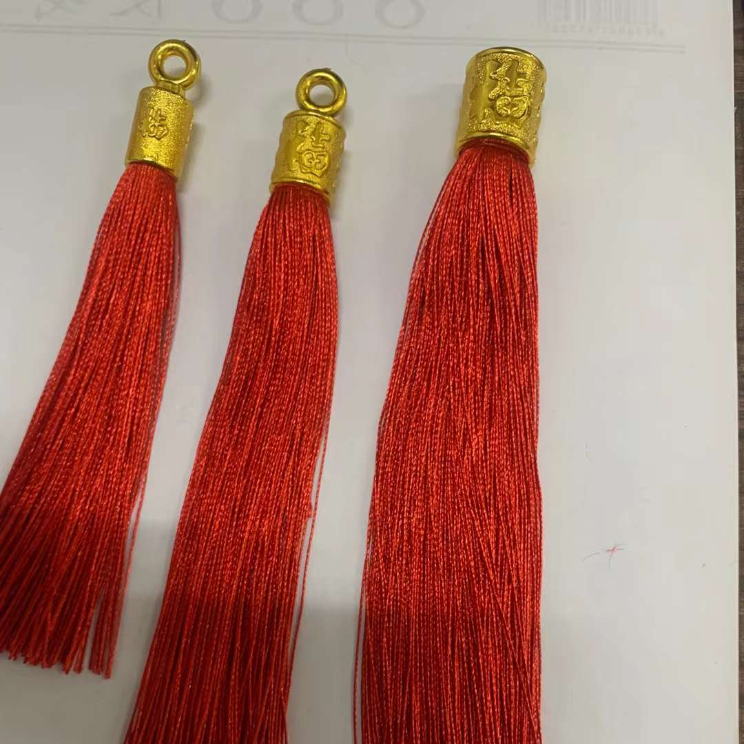 2021 new style factory direct wholesale of raw materials for Chinese knot gifts, Fu character sleeves and tassels