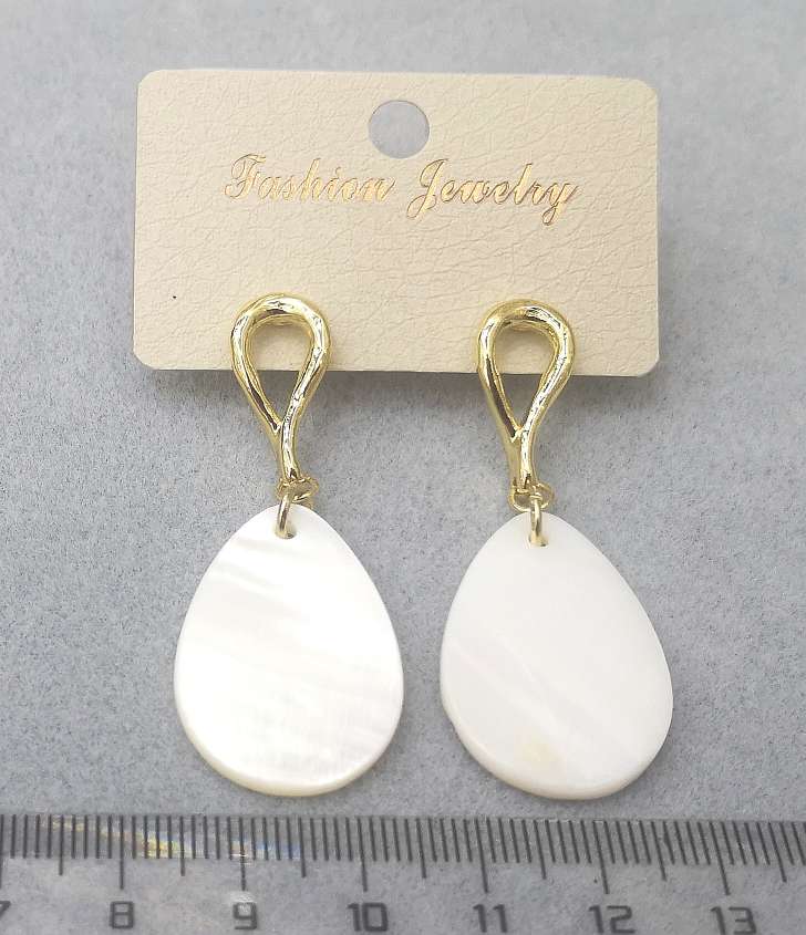 Europe And The United States Popular Shell Simple Atmosphere Metal Earrings details Picture