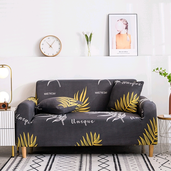 New printed elastic leather sofa cover four seasons general fabric sofa cushion cover 21