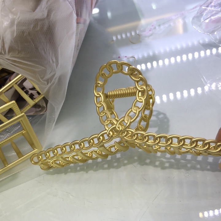 闻悦饰品发夹厂家直销链条合金夹
