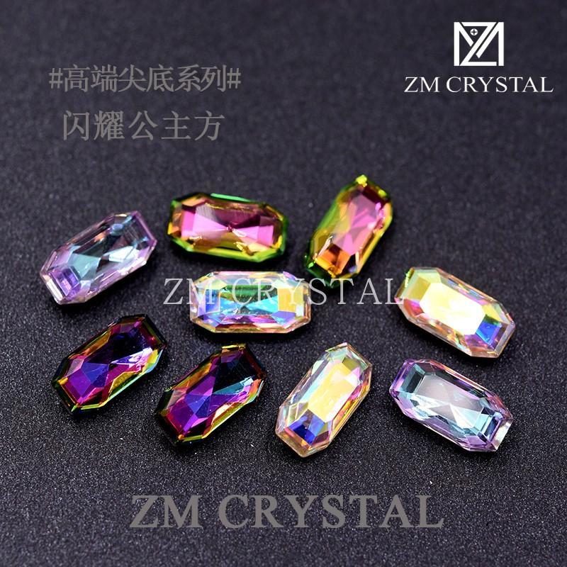 Nail jewelry shaped diamond flat mixed net red explosive AB color Champagne super flash diamond Japanese nail jewelry 374 thumbnail