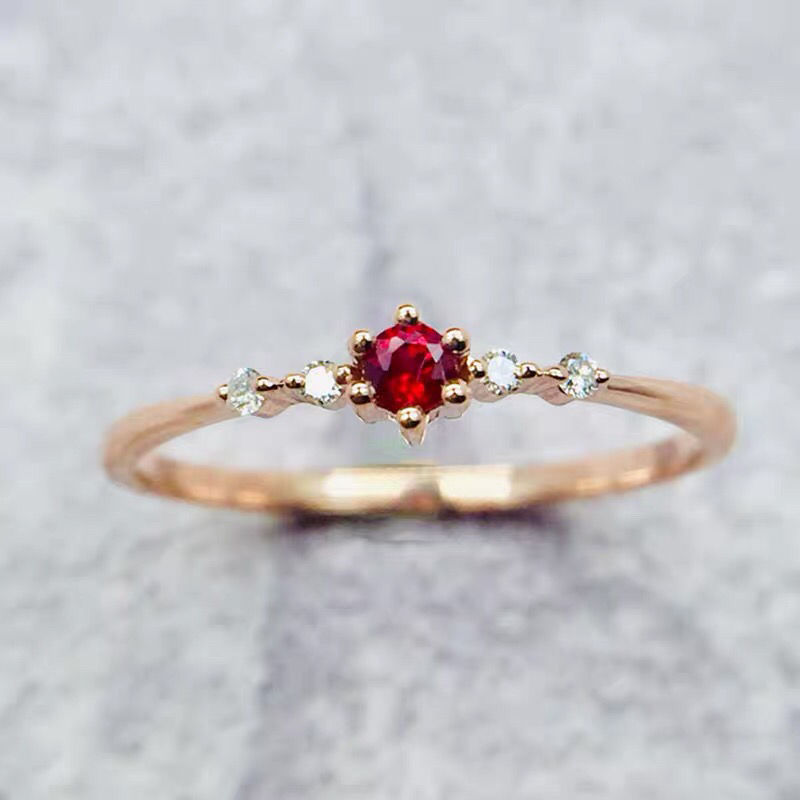 20 -- collar de flores sistema de día de luz de lujo con diamantes anillo fino mujeres ins temperamento madre beg anillo de dedo índice frío viento simple anillo
