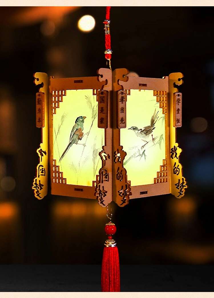 2021 New Mid-Autumn Festival Lanterns, children's hand-held lanterns, kindergarten diy material kits, parent-child handmade four-corner palace lanterns, flower lanterns Application Scenario