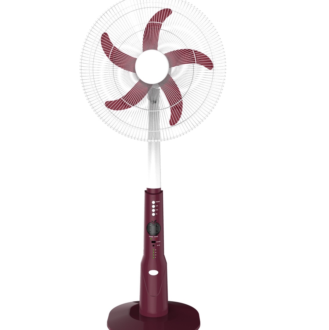 Export hot 16-inch SOLAR floor FAN 12V DC charging fan Vertical shaking head fan SOLAR FAN