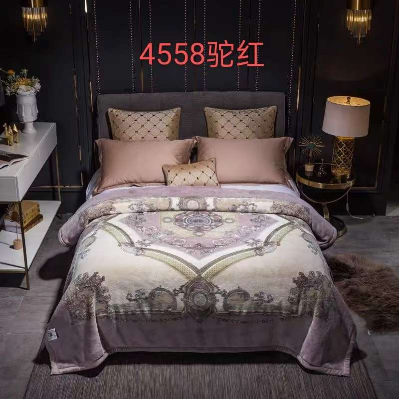 2021 new high-end export trade European and American noble blanket, double-layer Raschel Gai blanket, thickened winter gift blanket for two people detail image 9