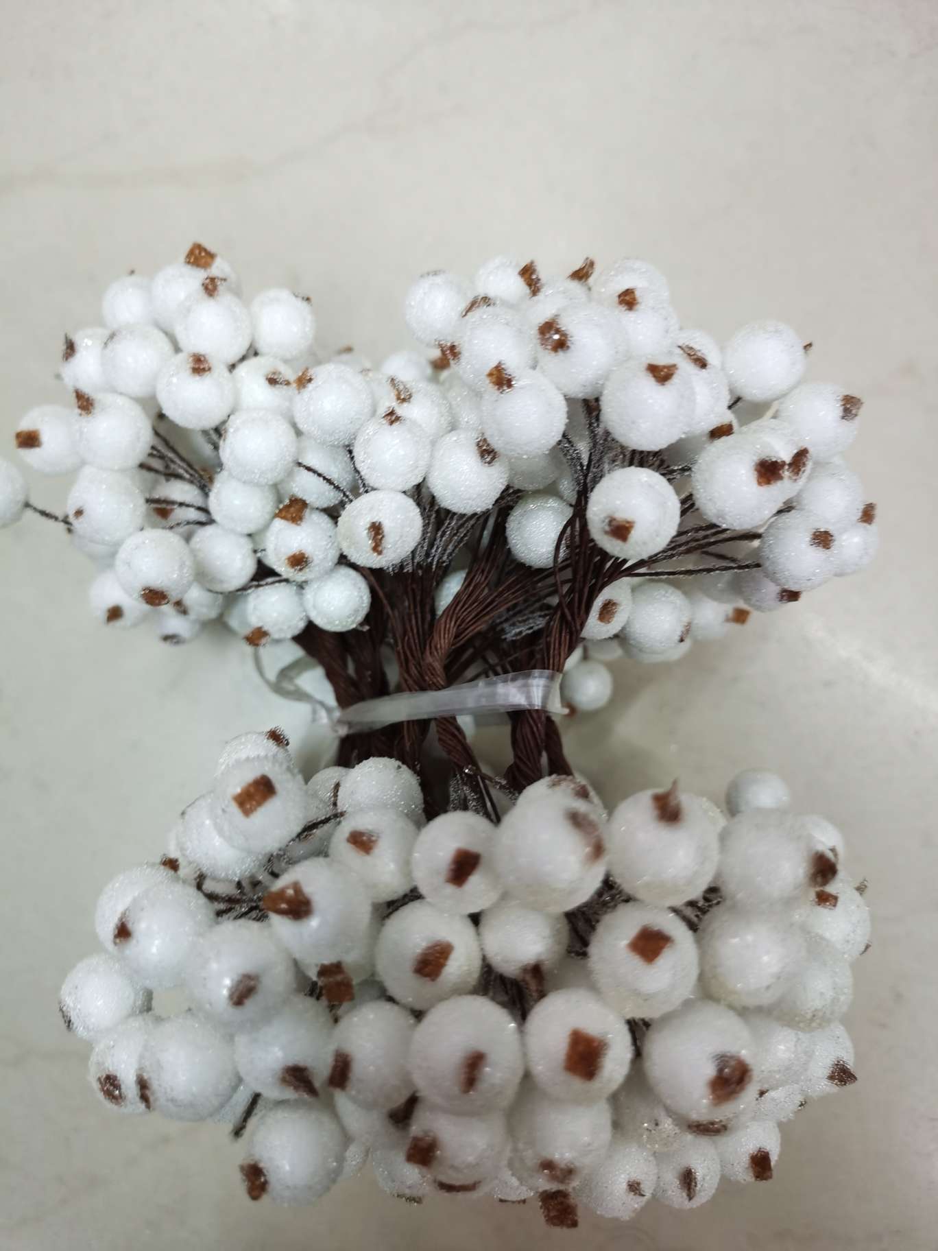 Glass fruit, white Christmas foam fruit, DIY fruit foam flower arrangement fruit Specification image