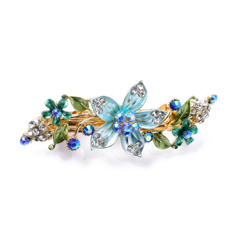 Retro women's hair accessories, hair clips, hand-painted flower spring clips, hot sales at scenic spots, and wholesale of updo headwear Specification image